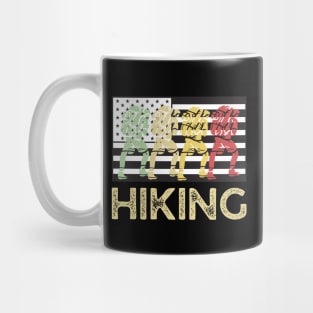 Hiking Team Vintage American Flag Mug
